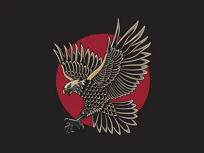 American Bald Eagle american bald eagle bald eagle design eagle eagle tattoo graphic design illustration inspired by tattoo design logo old school tattoo tattoo design traditional tattoo vector