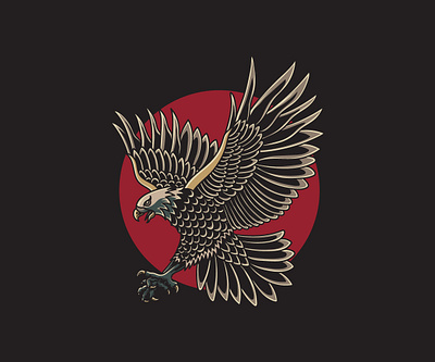 American Bald Eagle american bald eagle bald eagle design eagle eagle tattoo graphic design illustration inspired by tattoo design logo old school tattoo tattoo design traditional tattoo vector