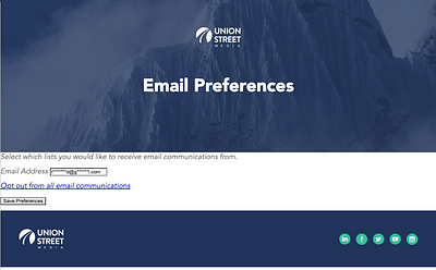 Custom Pardot Email Preference Center by Forcery NYC branding design graphic design marketing automation pardot salesforce