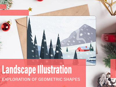 Geometric Landscapes adobe creative cloud adobe illustrator adobe photoshop canvas print digital illustration dp design co illustration landscapes nature print snow winter