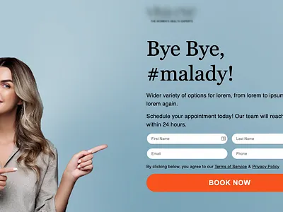NYC Womens' Health Brand Pardot Landing Page branding conversion optimization design graphic design healthcare marketing automation pardot salesforce