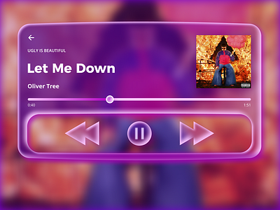 Google Home Music Player Redesign - Daily UI 009 aurora daily ui design figma glassmorphism google home music player oliver tree ui ui challenge visual design