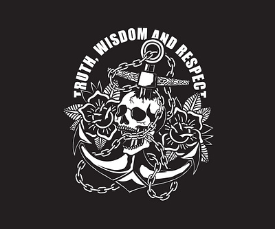 Pirate Skull anchor design graphic design illustration old school tattoo pirate skull retro skull t shirt design traditional tattoo vector