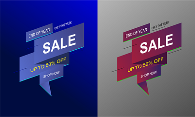 SALE BANNER design flat logo typogaphy vector