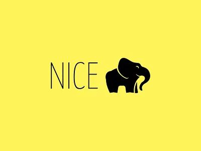 Nice Elephvnt Logo animal branding elephvnt fun graphic design logo yellow