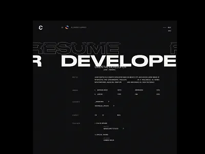 JUAN FUENTES, ABOUT PAGE about page brand identity graphic design ui web design website