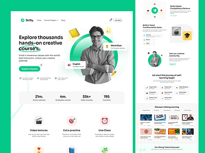 e-Learning Landing Page - sadekud education education landing page elearning elearning landing page landing page learning online course online course landing page sadek sadekud
