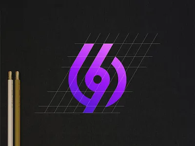 B9 monogram logo branding design graphic design icon illustrator logo vector