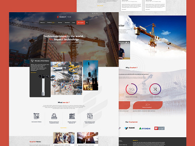 SCARLET Tech. Website design ui web