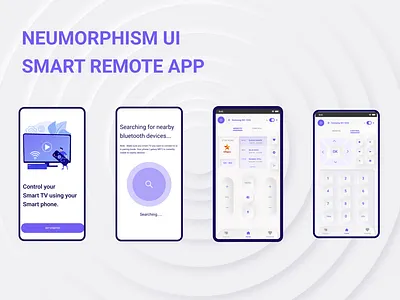 Neumorphism UI based Smart Remote App figma freelance neumorphism productdesign smartapps uiuxdesign