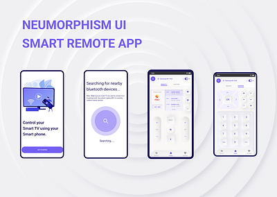 Neumorphism UI based Smart Remote App figma freelance neumorphism productdesign smartapps uiuxdesign