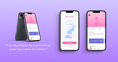 Maternity App- Homescreen dailyui design maternity medical pregnant ui ux