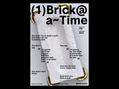 CB Design PC-100 3d 3dposter brick c4d cinema4d layout motivation poster posterdesign typographicposter typography