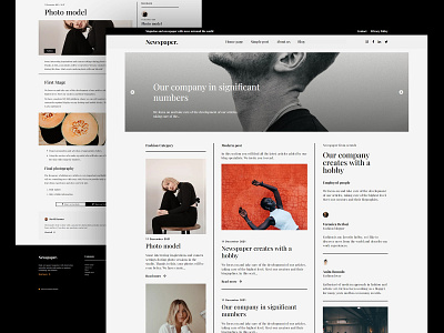 Newspaper / Fashion Magazine [06] blog clean cms concept design line magazine minimal minimalist modern newspaper template travel ui ux web web design webdesign website writers