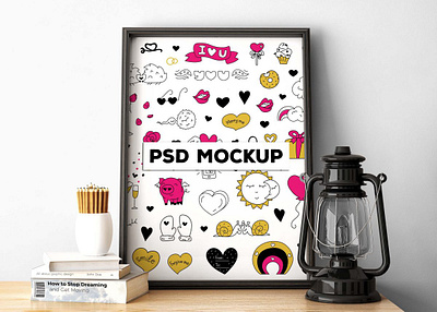 Free Doodle Poster Mockup branding business design doodle free illustration logo mockup poster typography ui ux vector