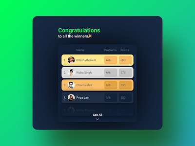 Leaderboard dailyui design ui web