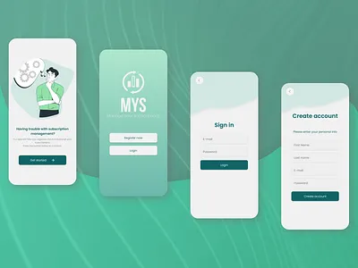 Subscription management mobile app app application design figma management mobile subscription ui ux web design