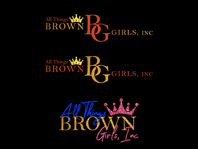 Brown Girls boutique branding brown girl design glitter illustration logo logo design logodesign typography vector