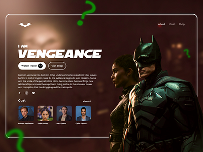 Batman Movie Website batman batman movie batman website design film website films landing page latest movie movie website movies new film ui website design