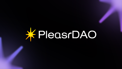 PleasrDAO - logo redesign art blockchain branding coin crypto cryptocurrency design logo meta metaverse nft opensea pleasr pleasrdao spark sun token vector yellow