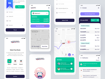 University Bus Tracking App (Case Study) app app design bus app bus tracking case study clean design education mobile tracking transport ui uidesign university ux ux studies