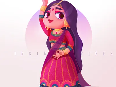 Indian Girl cartoon character character design design drawing illustraion illustration india vector