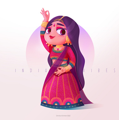 Indian Girl cartoon character character design design drawing illustraion illustration india vector