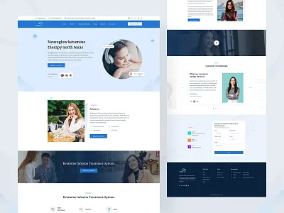 Neuro Glow - Ketamine Therapy Website 2022 clean design creative doctor healthcare medical website physical therapy physiotherapist physiotherapy style guide therapy therapy landing therapy website trendy design typography ui ui design uiux uiux design ux design