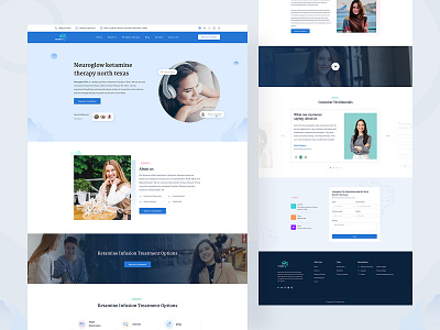 Neuro Glow - Ketamine Therapy Website 2022 clean design creative doctor healthcare medical website physical therapy physiotherapist physiotherapy style guide therapy therapy landing therapy website trendy design typography ui ui design uiux uiux design ux design