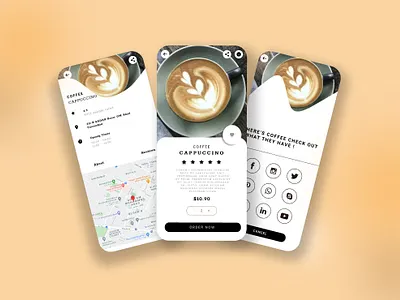 Mobile app UI/UX for coffee company app branding graphic design mobile app ui ux