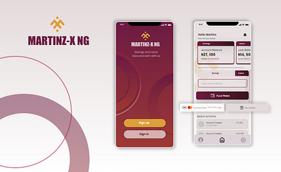 Martinz-X NG Savings and Loan App animation ui