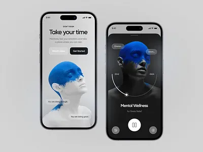 Meditation App Concept chill concept design fitness interface iphone 14 mantra meditation meditation app mental health mindset mobile app music relax relaxation sleep app ui ux wellness yoga