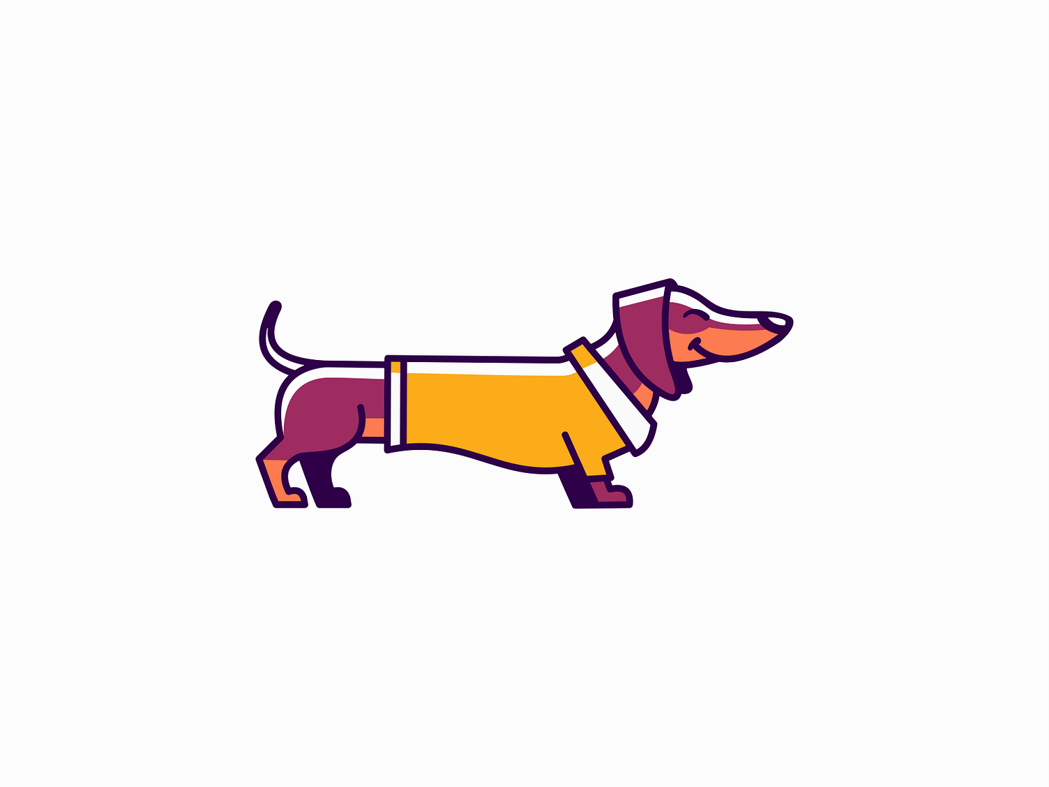 Dachshund Dog with Tshirt Logo for Sale by UNOM design on Dribbble