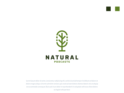Natural Podcasts logo concept brand branding design graphic graphic design illustration logo ui ux vector