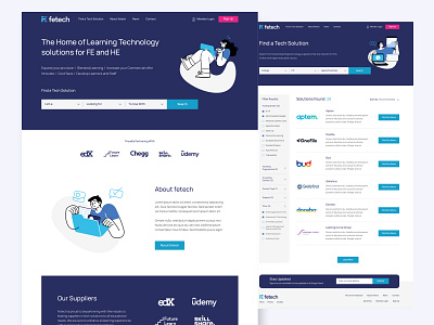 Fetech branding design desktop homepage illustration logo responsive ui ux web web design