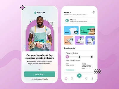 On-demand Laundry Service App UI cleaning service delivery.com dry cleaner find laundry find service flutter handyman home service laundry app design laundry app development laundry on demand laundry service laundryheap on demand service tailor app taskrabbit ui ui8 urbanclap