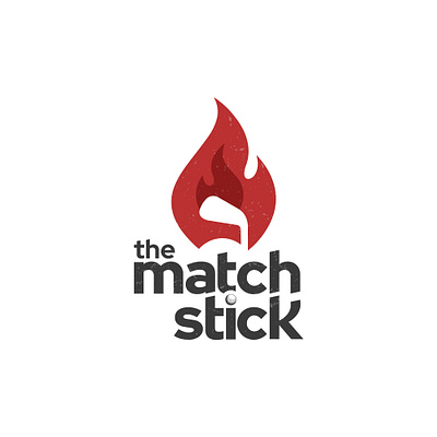 The Matchstick branding competitions design flat graphic design icon illustration logo minimal typography ui vector