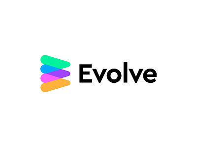 Logo concept for Evolve pt.1 ( for sale ) ai app arrow arrows branding colorful e evolving fitness health icon logo monogram progress sport