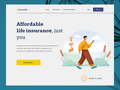 Landing Page : Daily UI #003 company dailyui insurance landing page life insurance organisation