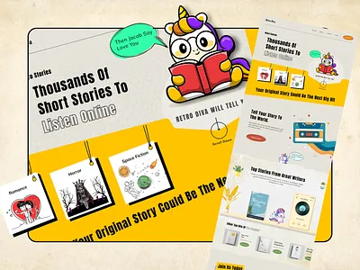 Retro Stories Landing Page Design 90s behance branding classic clickfunnel creativepeoples experimental home page landingpage landingpagedesign master creationz retro retro stories topdesign uidesign uiinspiration uiux webdesigninspiration webpage design websitedesigner