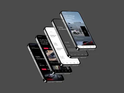 Volksvagen - Mobile animation app application calendar car category clean dashboard design home intro iphone login page mockup motion graphics ui ux