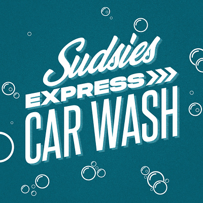 Sudsies Car Wash branding design dribbble graphic design logo logo design photoshop texture type typography