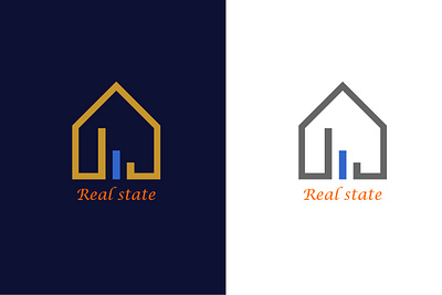Minimal Flat Logo branding design flat design graphic design illustration logo minimal minimal logo negative space logo realstate typography