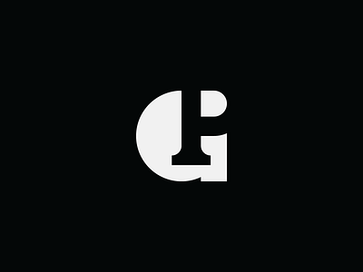 gp black branding clean creative design geometric gp icon logo minimal monogram negative space simple vector