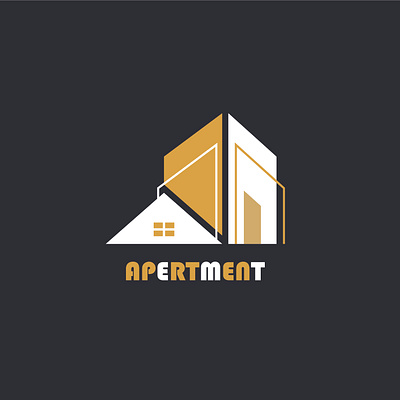 minimal Flat Logo branding design flat logo graphic design illustration logo minimal negative space logo realstate typography ui ux vector