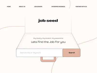 Job searching website branding design illustration logo typography ui ux vector