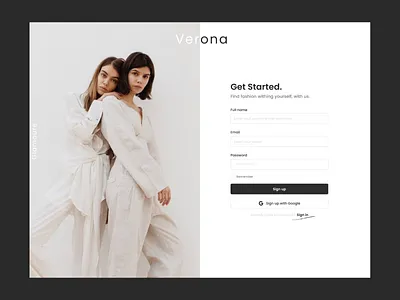 Sign up Page branding clean clothing design encyclopedia fashion shop sign in sing up ui ux web design