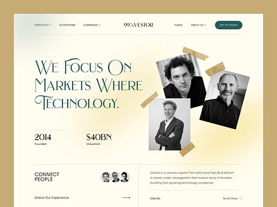 Investment Community Web Header. concept dribbble2022 finance financial fintech interface invest investment investment website investments landing page minimal orix platform saas sajon stock market venture capital web web design