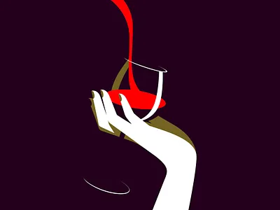 A glass of wine bottle design food glass illustration vector wine