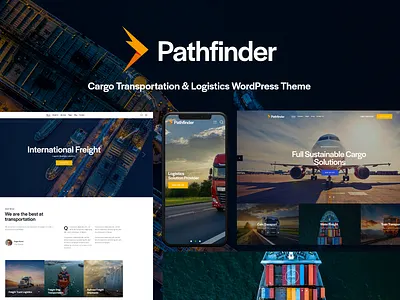 Pathfinder - Cargo Transportation & Logistics WordPress Theme blog business design illustration logo web design webdesign wordpress wordpress theme wordpress themes